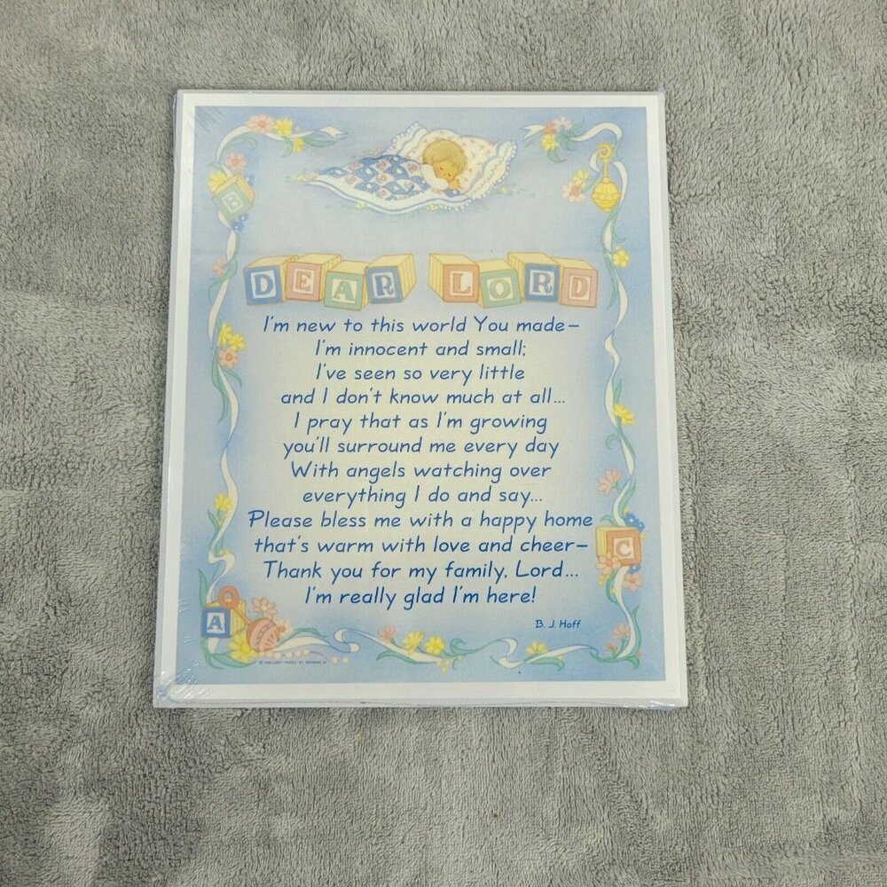 Abbey Press Blue Dear Lord Prayer Wall Plaque Religious Nursery Decor Baby S45E